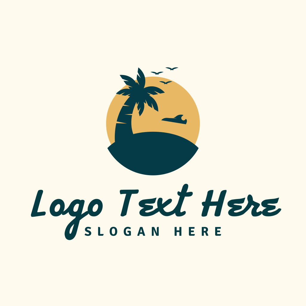 Tropical Beach Adventure Logo | BrandCrowd Logo Maker