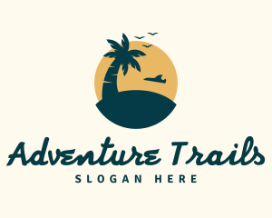 Tropical Beach Adventure logo design