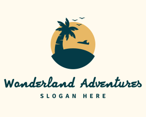 Tropical Beach Adventure logo design