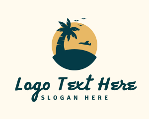 Coconut Tree - Tropical Beach Adventure logo design
