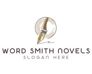 Novelist - Calligraphy Signature Pen logo design