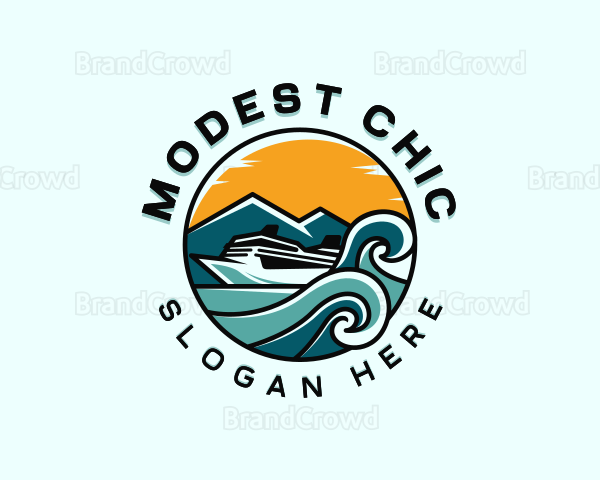 Ocean Cruise Ship Logo