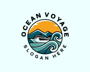 Ocean Cruise Ship logo design