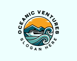 Ocean Cruise Ship logo design