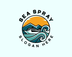 Ocean Cruise Ship logo design