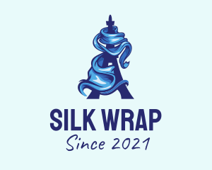 Paris Blue Scarf logo design