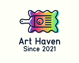 Colorful Painting Brush logo design