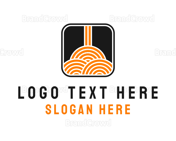 Asian Noodles Food Logo