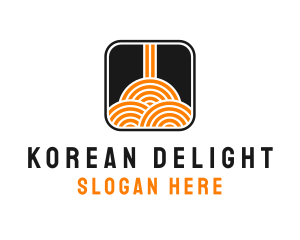 Korean - Asian Noodles Food logo design