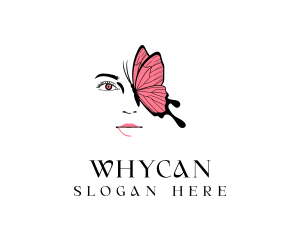 Esthetician - Butterfly Woman Cosmetics logo design