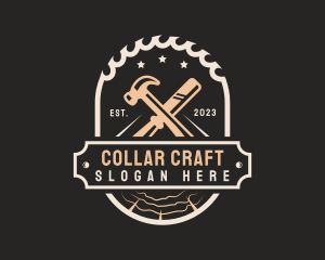 Wood Carpentry Tools  logo design