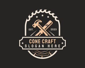 Wood Carpentry Tools  logo design