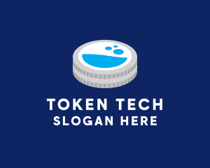 Token - Laundry Cleaning Coin logo design