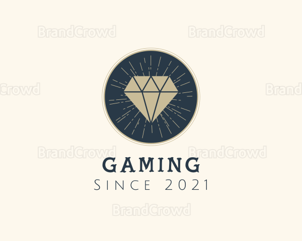 Hipster Diamond Gem Logo