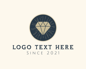 Sparkling - Hipster Diamond Gem logo design
