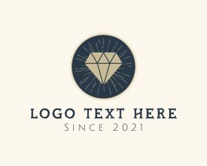 Diamond - Hipster Diamond Gem logo design