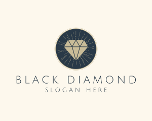 Hipster Diamond Gem logo design