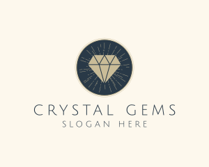 Hipster Diamond Gem logo design