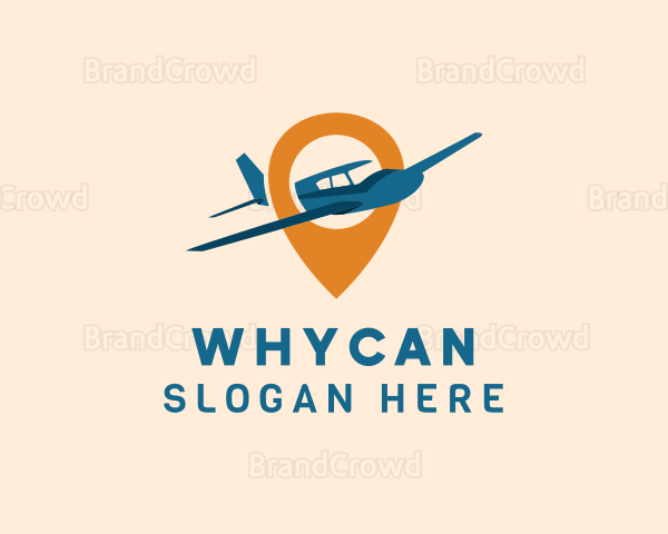 Aircraft Location Pin Logo