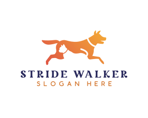 Walker - Cat Dog Veterinary logo design