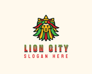 Lion Jamaican Rastafari logo design