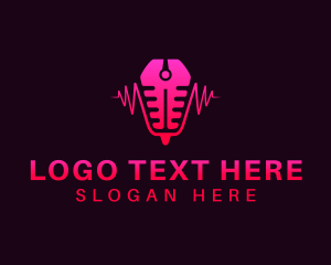 Talk - Podcast Mic Studio logo design
