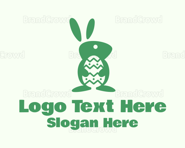 Green Easter Bunny Logo