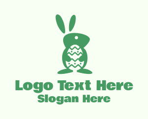 Green - Green Easter Bunny logo design