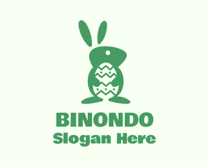 Green Easter Bunny Logo