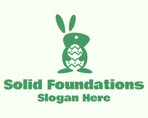 Green Easter Bunny Logo