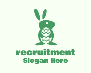 Green Easter Bunny Logo