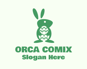 Pet Shop - Green Easter Bunny logo design