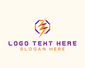 Shock - Lightning Power Bolt logo design