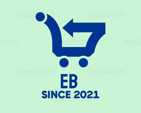 Fast Supermarket Cart Logo