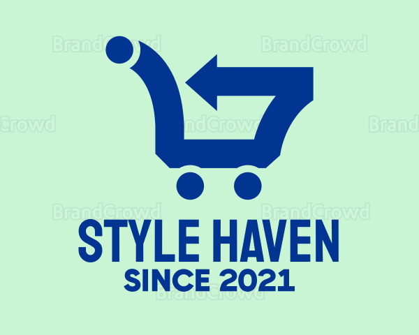 Fast Supermarket Cart Logo