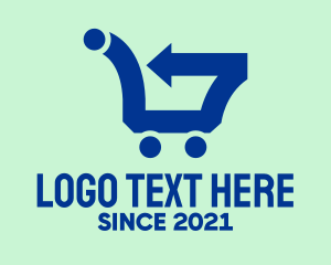 Shopping - Fast Supermarket Cart logo design