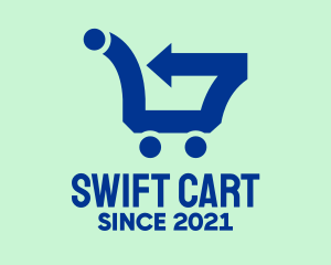 Fast Supermarket Cart  logo design