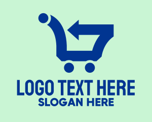 Fast Supermarket Cart  Logo