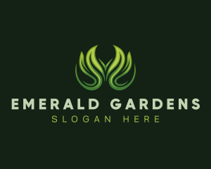 Leaf Garden Lawn logo design