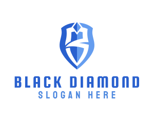 Diamond Shield Crest logo design