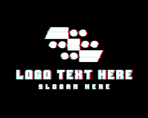 Futuristic Abstract Glitch Logo