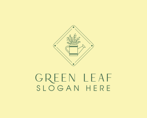 Herbs - Vintage Plant Watering Can logo design