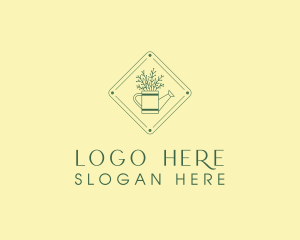 Orchard - Vintage Plant Watering Can logo design