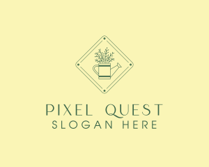 Watering Can - Vintage Plant Watering Can logo design