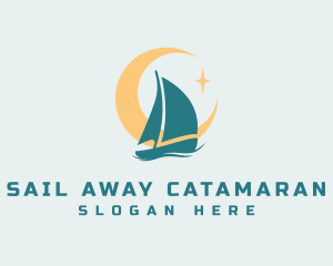 Midnight Boat Sailing logo design