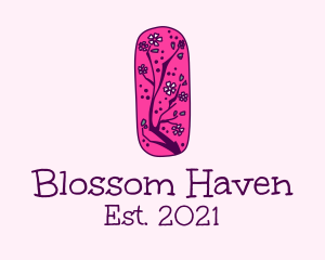 Floral - Cartoon Floral Branch logo design