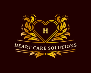 luxury Heart Ornament logo design