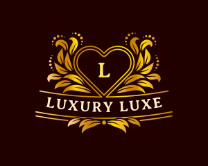 luxury Heart Ornament logo design