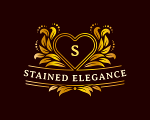 luxury Heart Ornament logo design