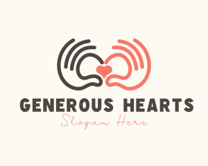 Giving - Loving Helping Hands logo design